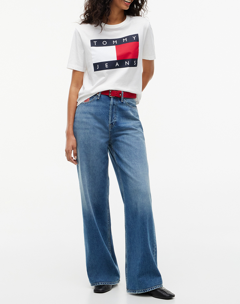 TOMMY JEANS TJW BXY FLAG SS TEE EXT