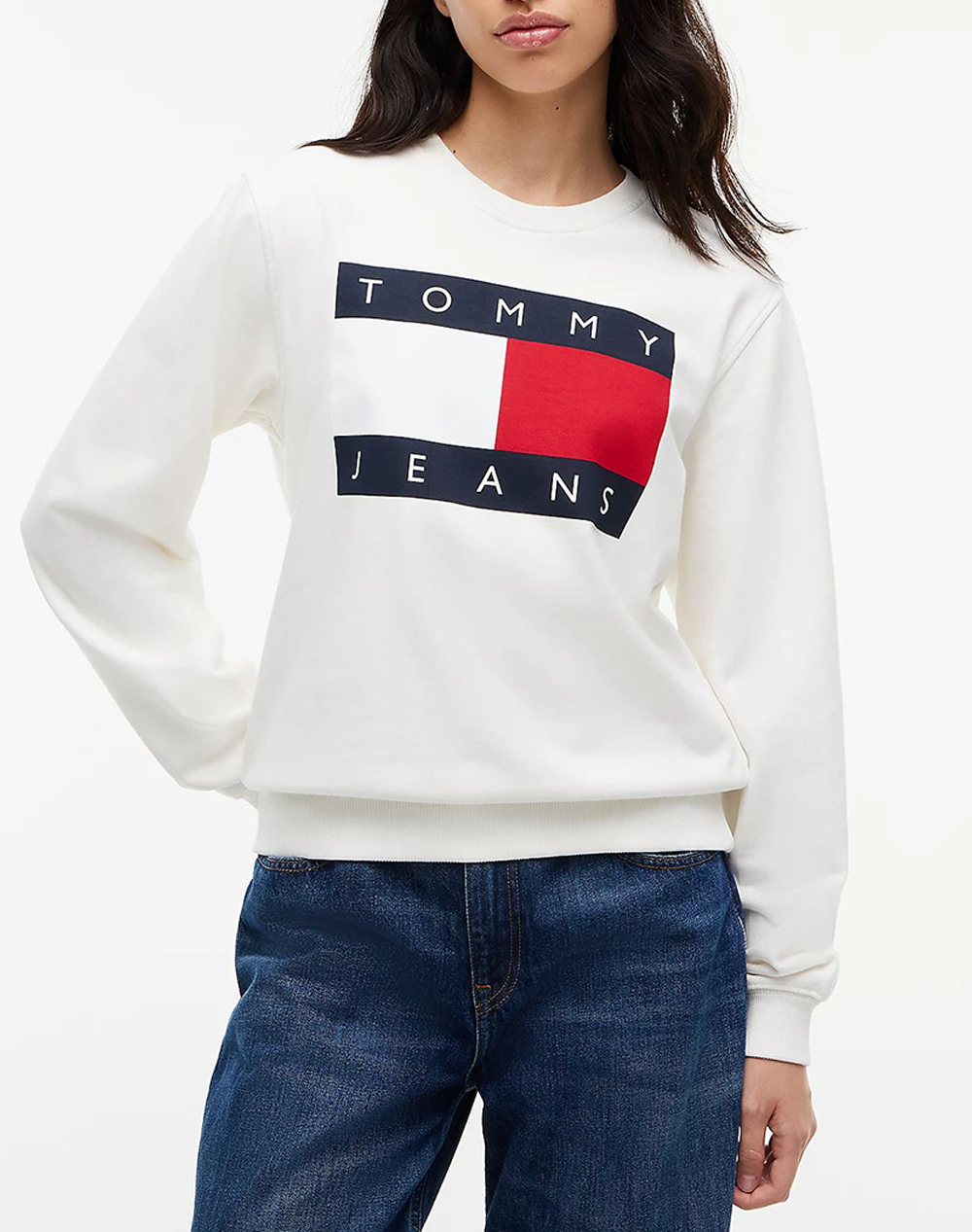 TOMMY JEANS TJW REG FLAG CREW