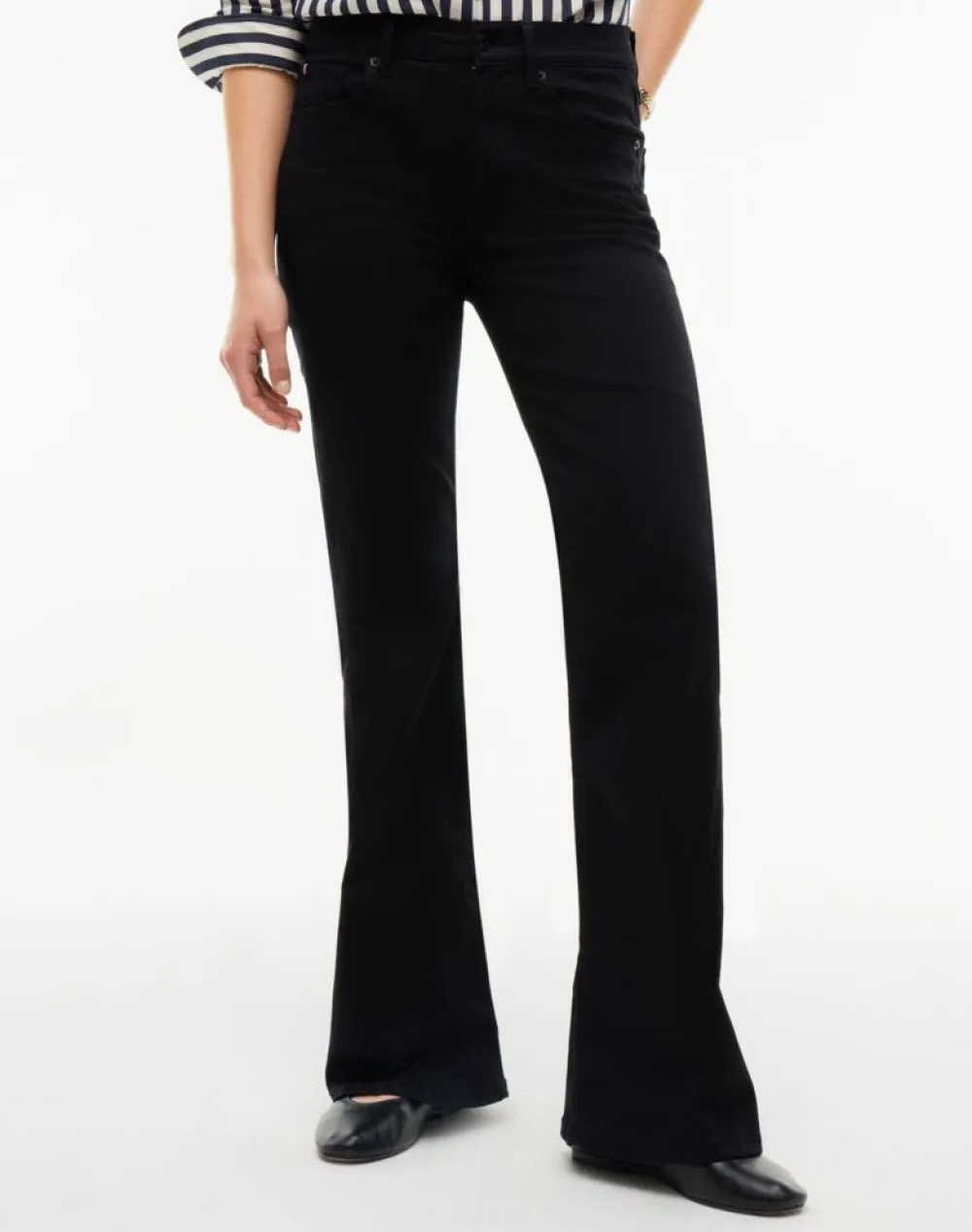 TOMMY HILFIGER LUNA MID RISE FLARE STAY BLACK