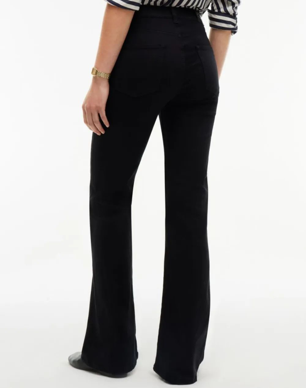 TOMMY HILFIGER LUNA MID RISE FLARE STAY BLACK