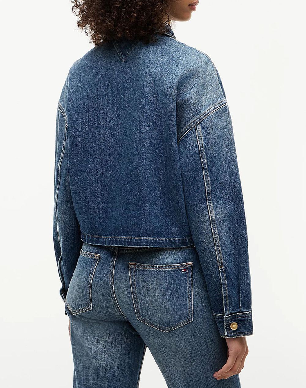 TOMMY HILFIGER CROPPED JACKET CAM MID