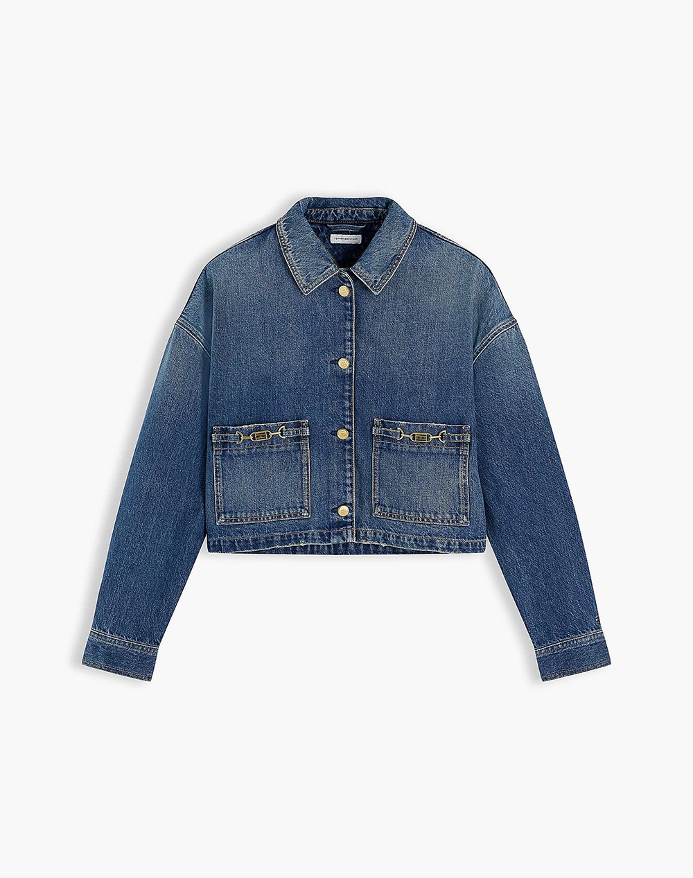 TOMMY HILFIGER CROPPED JACKET CAM MID