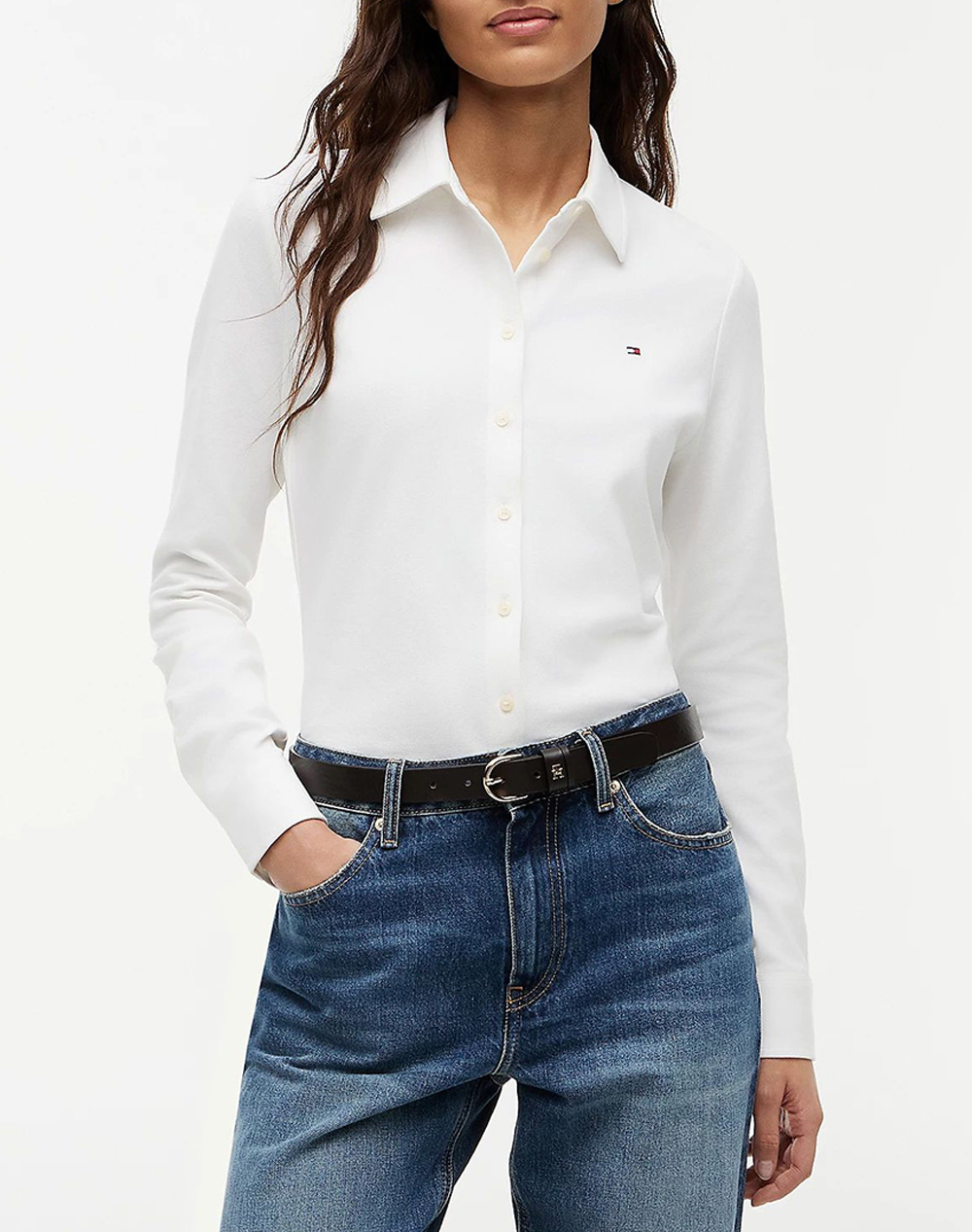 TOMMY HILFIGER 1985 SLIM PIQUE LS SHIRT