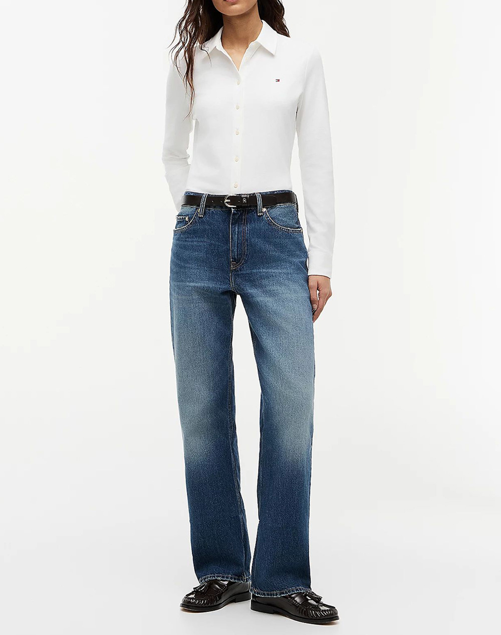 TOMMY HILFIGER 1985 SLIM PIQUE LS SHIRT