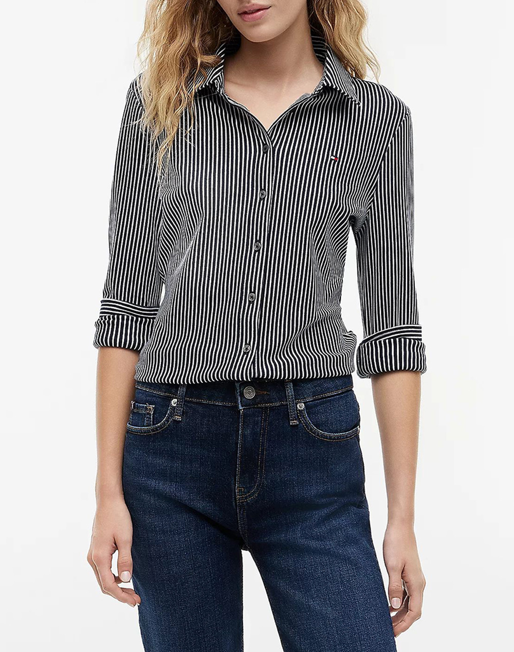 TOMMY HILFIGER 1985 SLIM PIQUE LS SHIRT