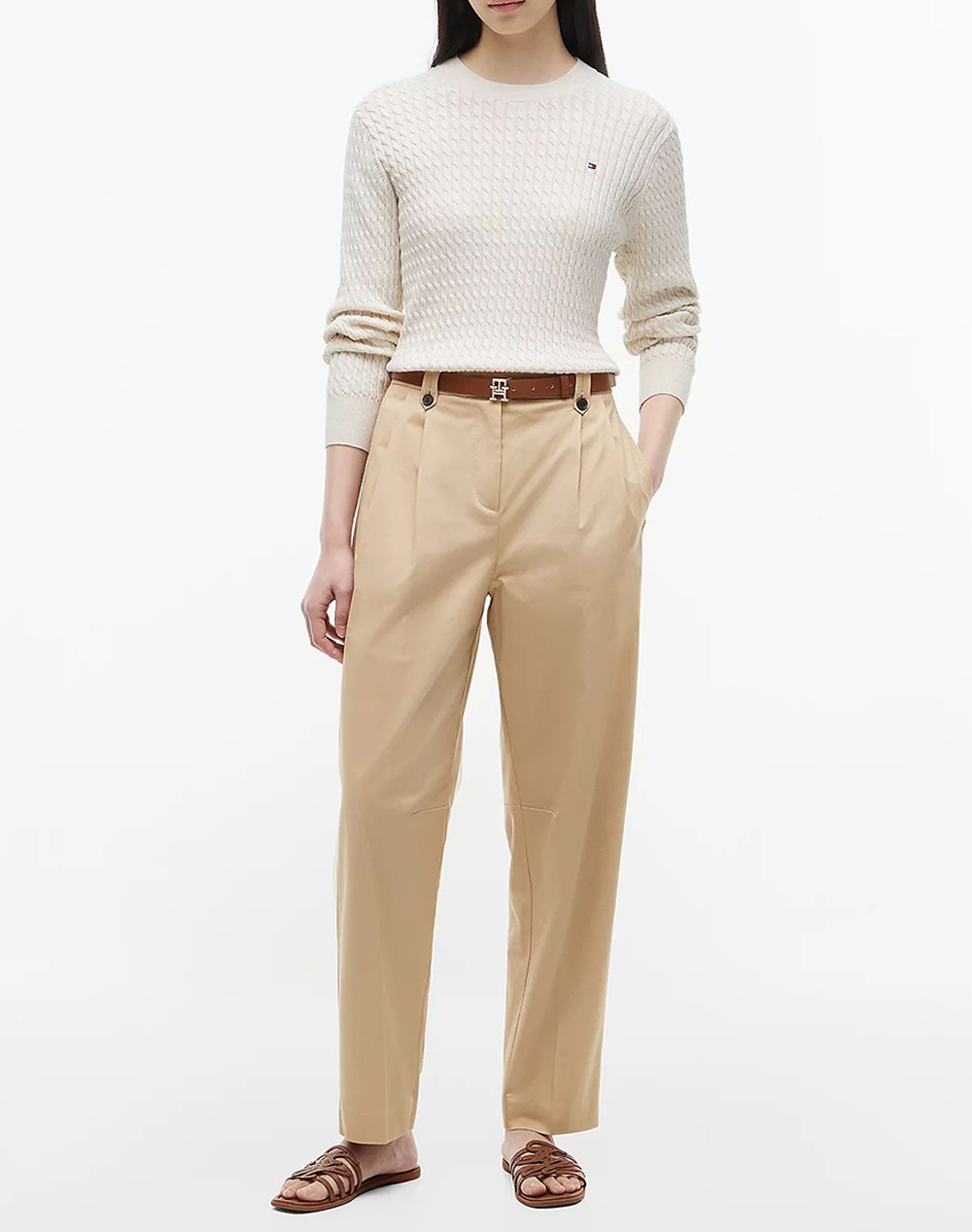 TOMMY HILFIGER CO CABLE C-NK LS SWEATER