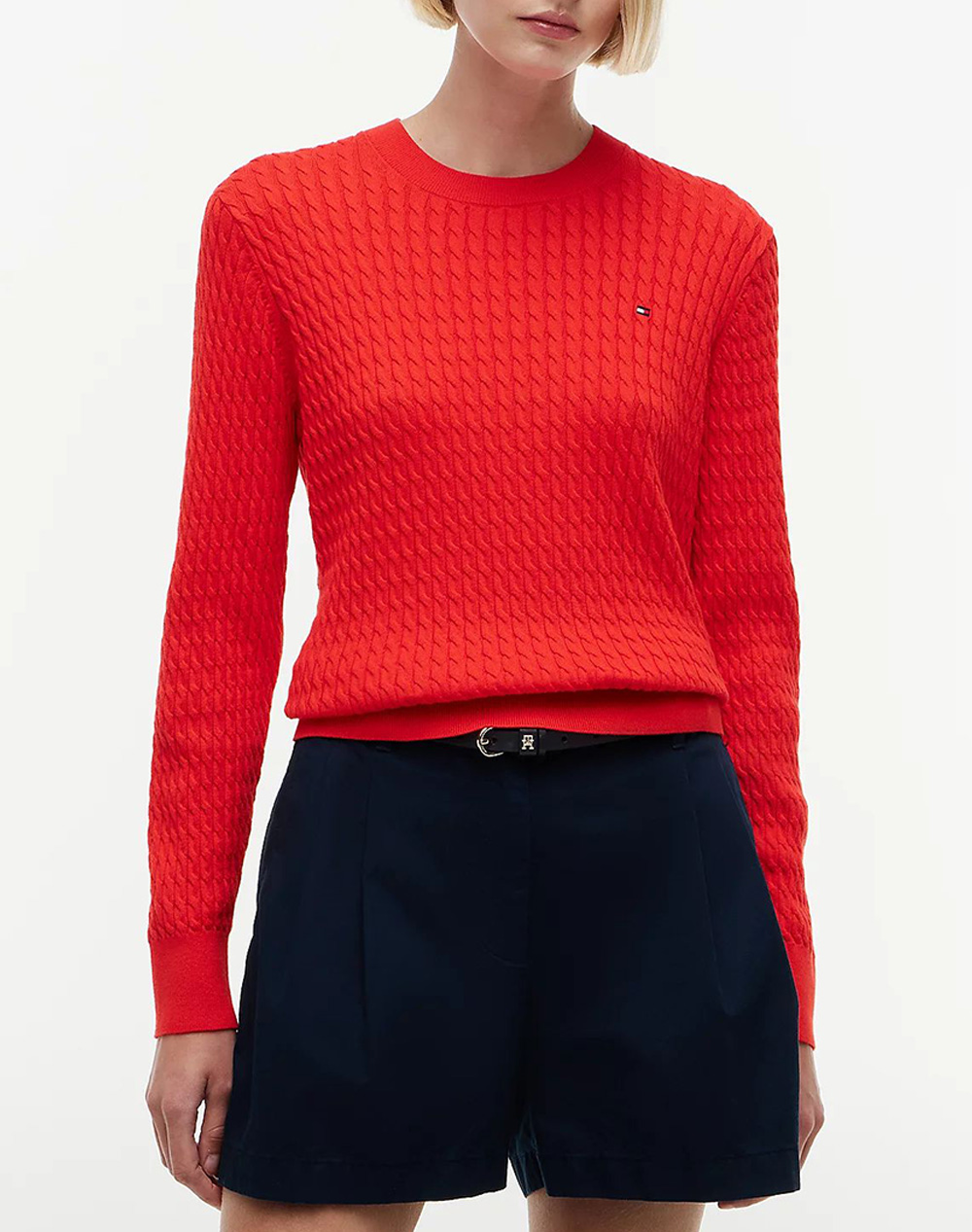 TOMMY HILFIGER CO CABLE C-NK LS SWEATER