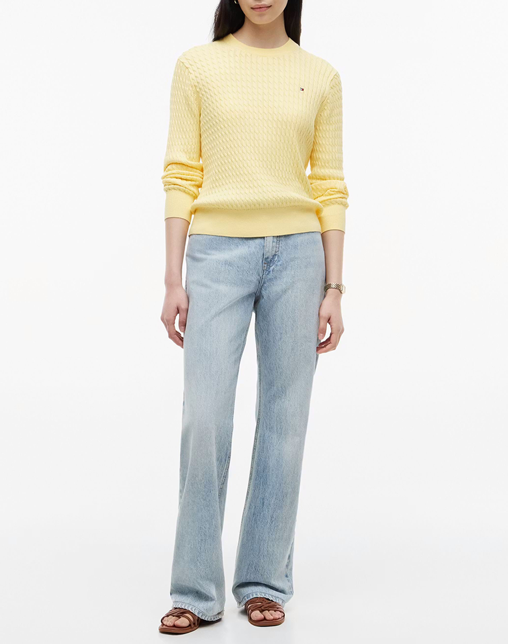 TOMMY HILFIGER CO CABLE C-NK LS SWEATER