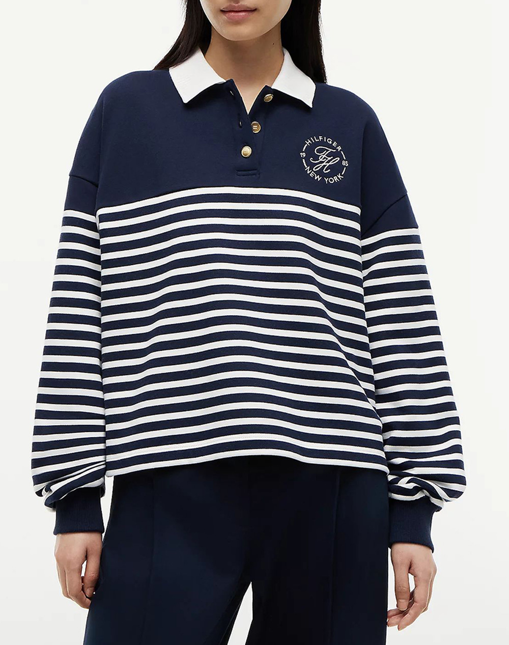 TOMMY HILFIGER TH ROUNDAL COLLAR SWTSHT