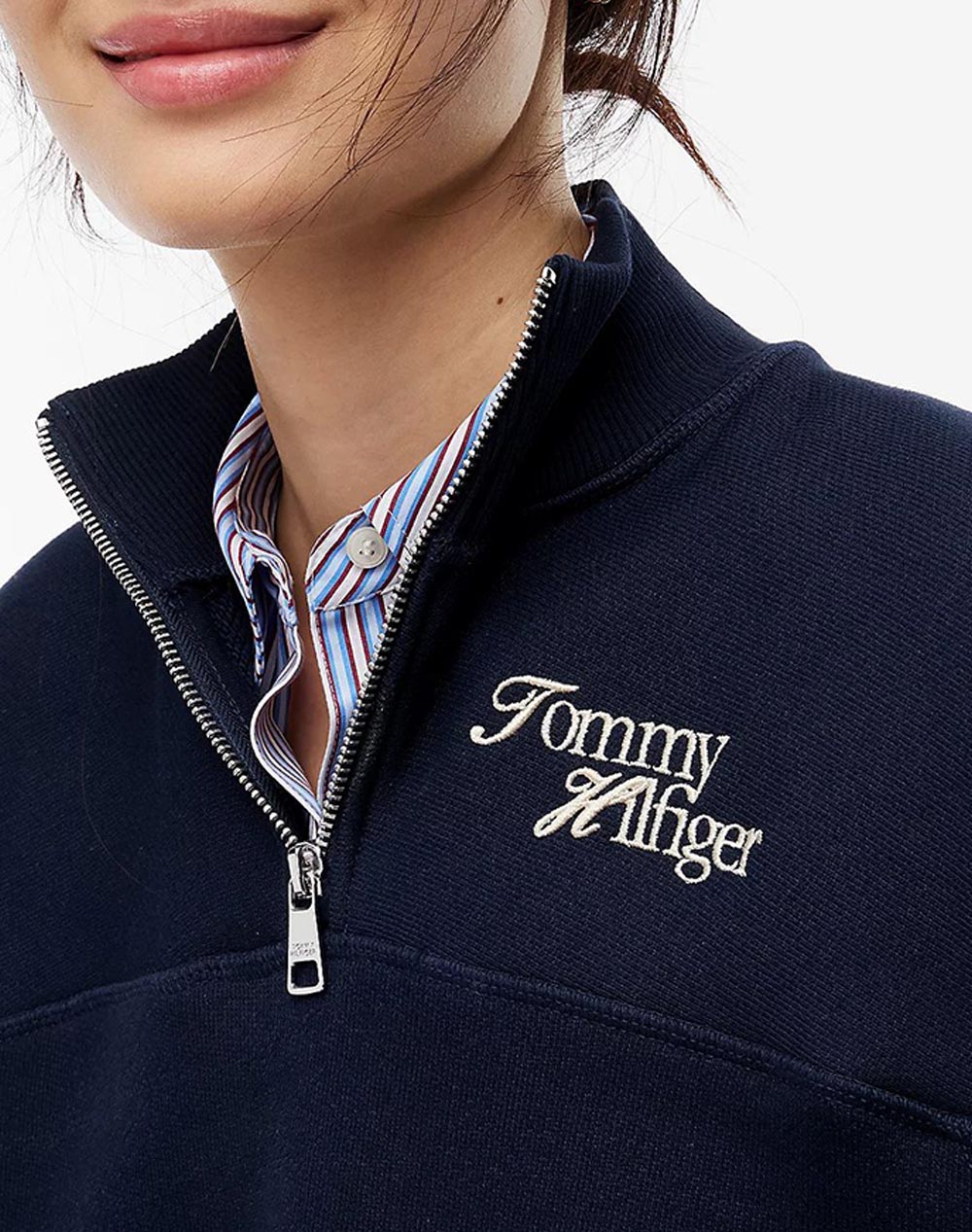 TOMMY HILFIGER SCRIPT REG MK-NK HALF ZIP SWT