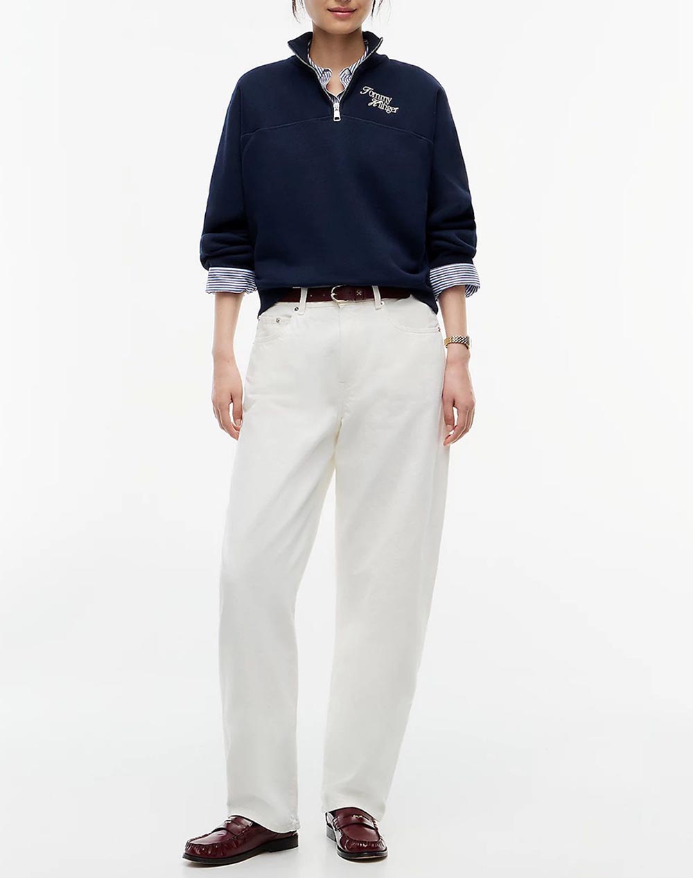 TOMMY HILFIGER SCRIPT REG MK-NK HALF ZIP SWT