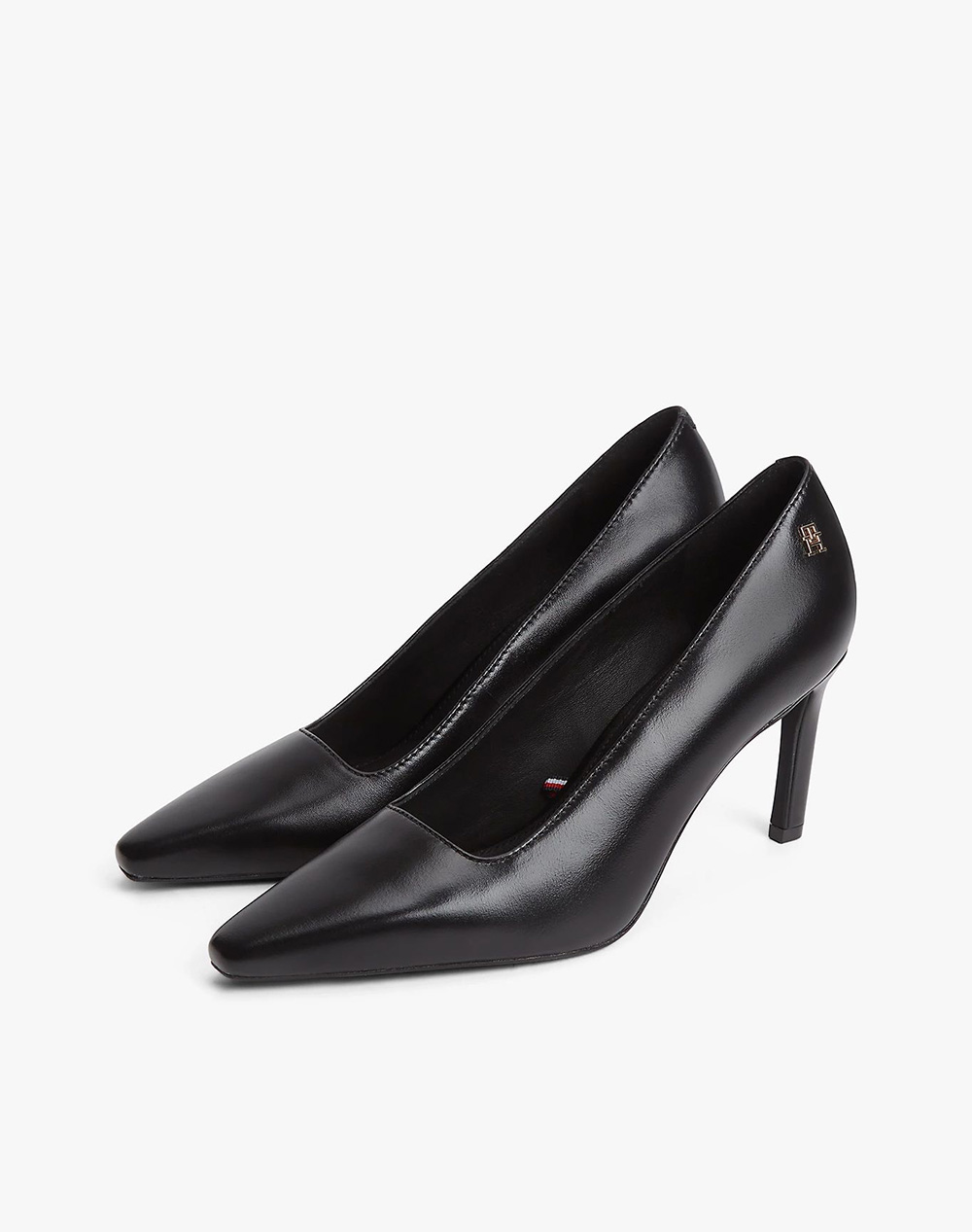 TOMMY HILFIGER SQUARED TOE HIGH HEEL LTH PUMP