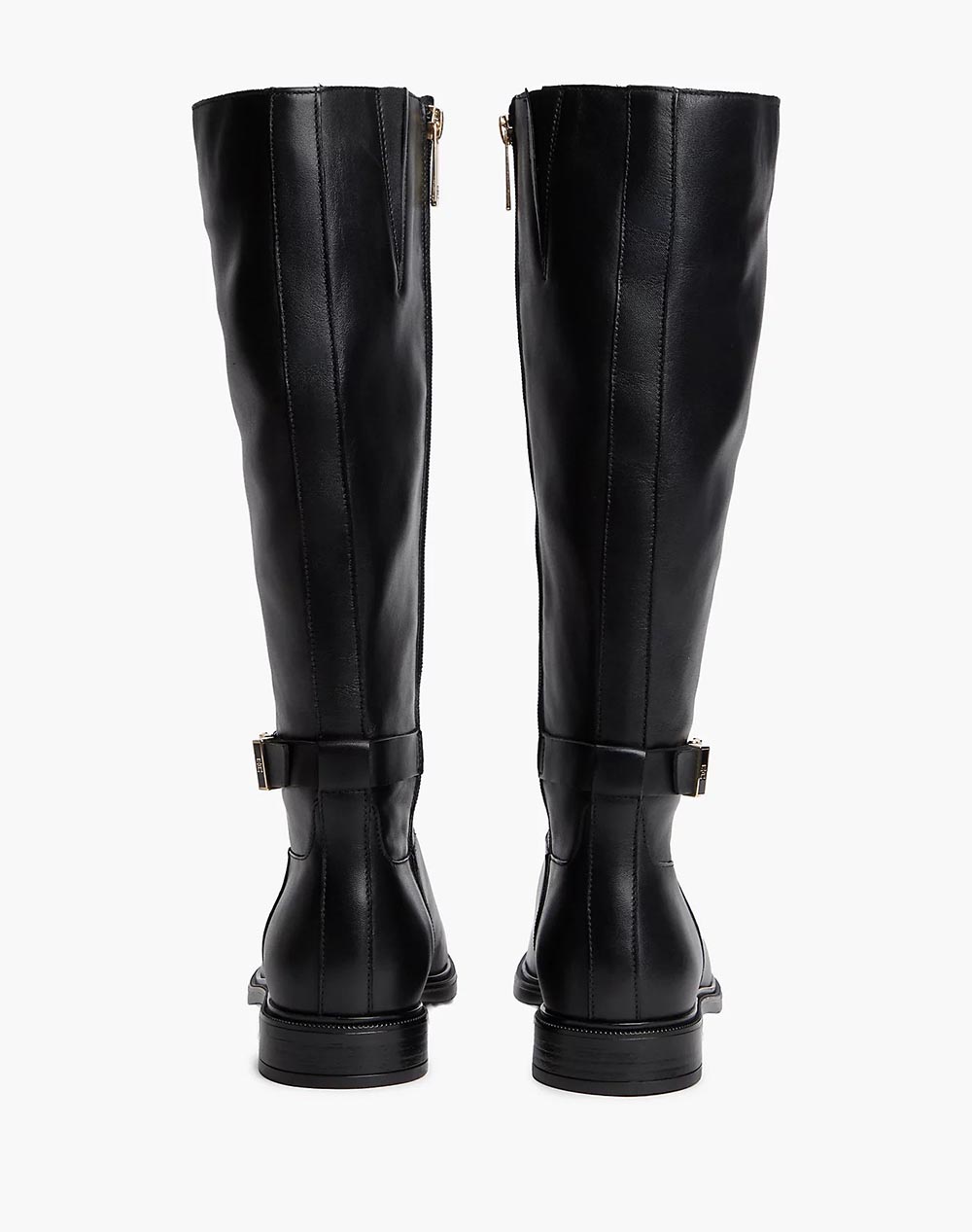 TOMMY HILFIGER TH BUCKLE LEATHER KNEE BOOT