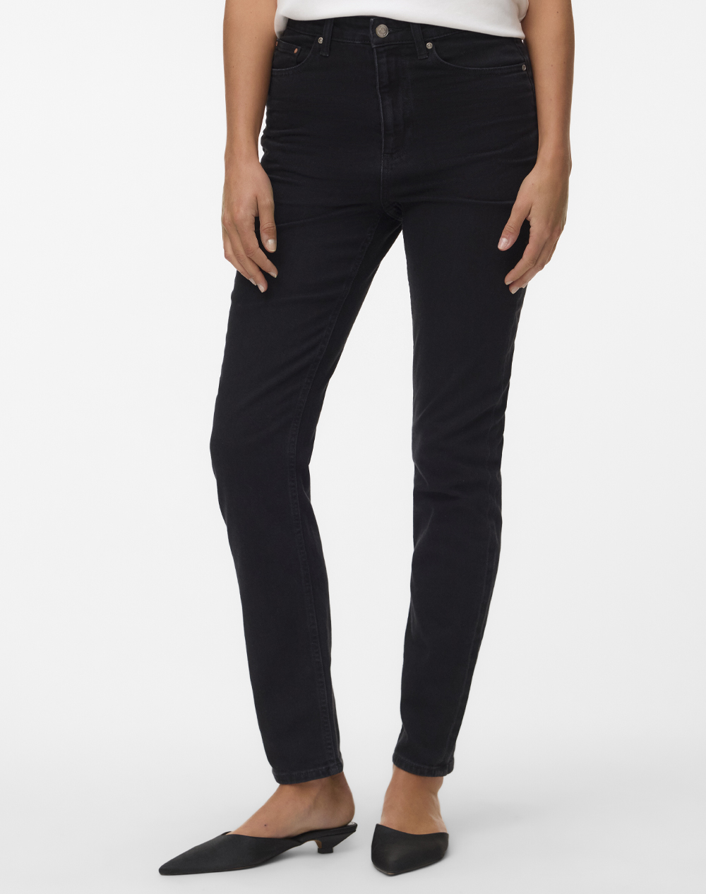 VERO MODA VMNICKIE HR MOM JEANS BLACK MIX NOOS