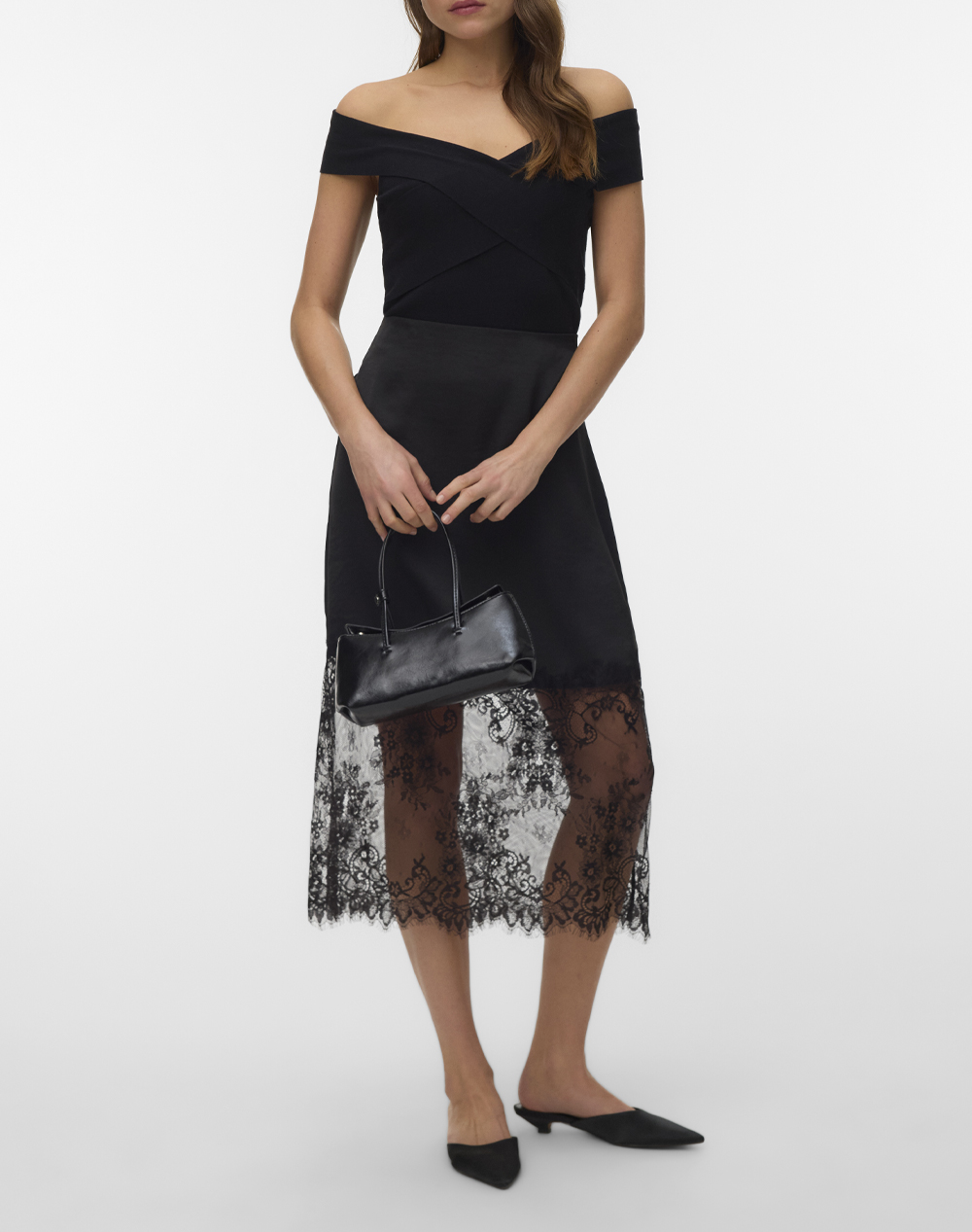 VERO MODA VMOLLIE LACE HW 7/8 SKIRT WVN