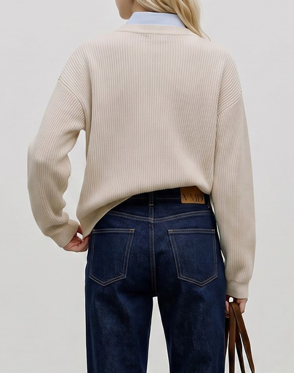 VERO MODA VMGOLD LUX RIB LS O-NECK PULLOVER