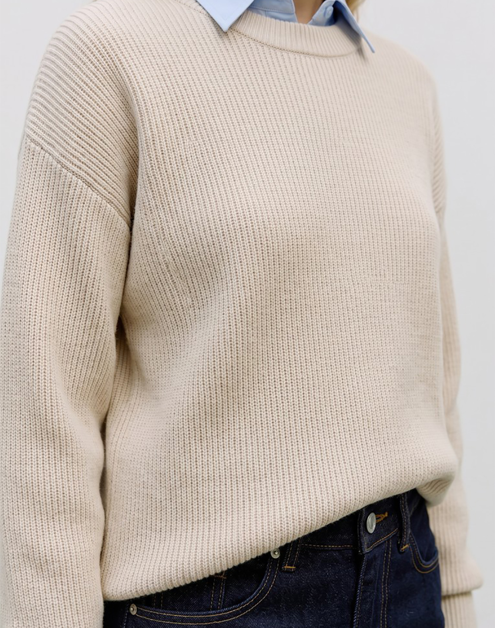 VERO MODA VMGOLD LUX RIB LS O-NECK PULLOVER