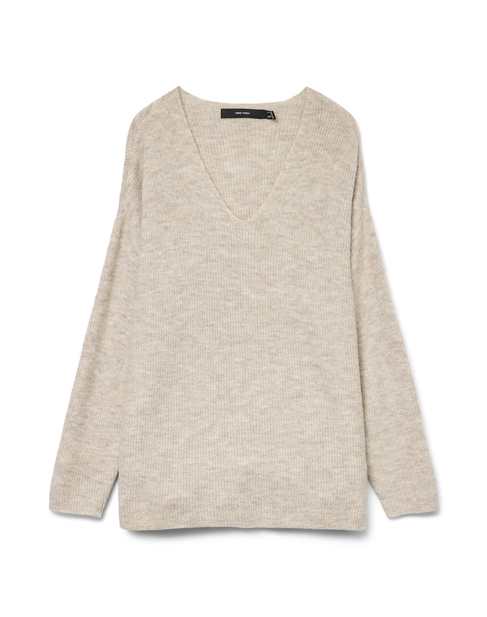 VERO MODA VMCREWLEFILE LS V-NECK BLOUSE NOOS