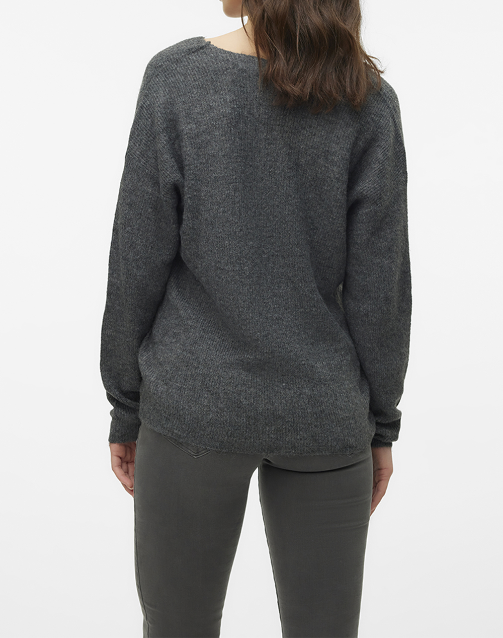 VERO MODA VMCREWLEFILE LS V-NECK BLOUSE NOOS