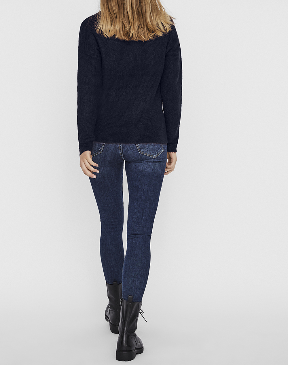 VERO MODA VMCREWLEFILE LS V-NECK BLOUSE NOOS