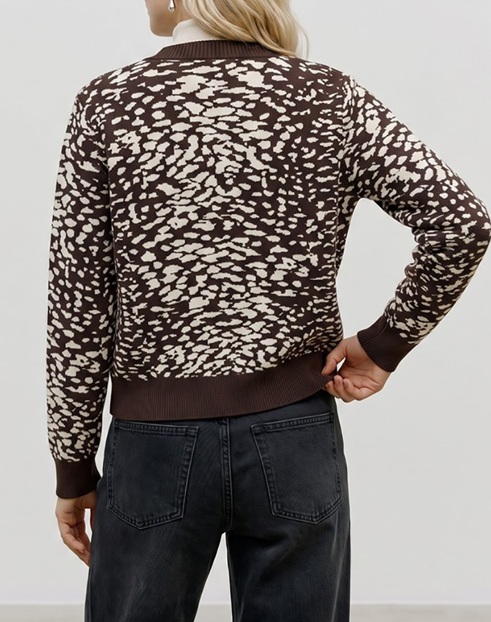 VERO MODA VMARIA ART LS V-NECK CARDIGAN REP
