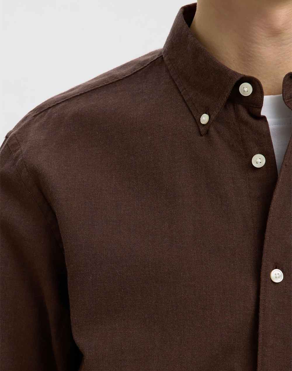 SELECTED SLMCOLE-JAY REG MELANGE LS SHIRT NOOS
