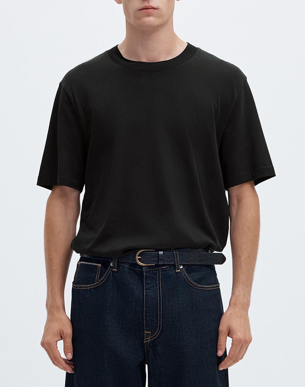 SELECTED SLMCOLMAN SS O-NECK TEE NOOS