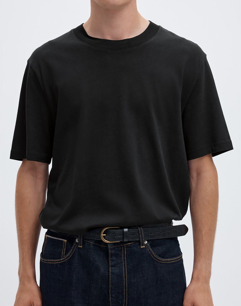 SELECTED SLMCOLMAN SS O-NECK TEE NOOS