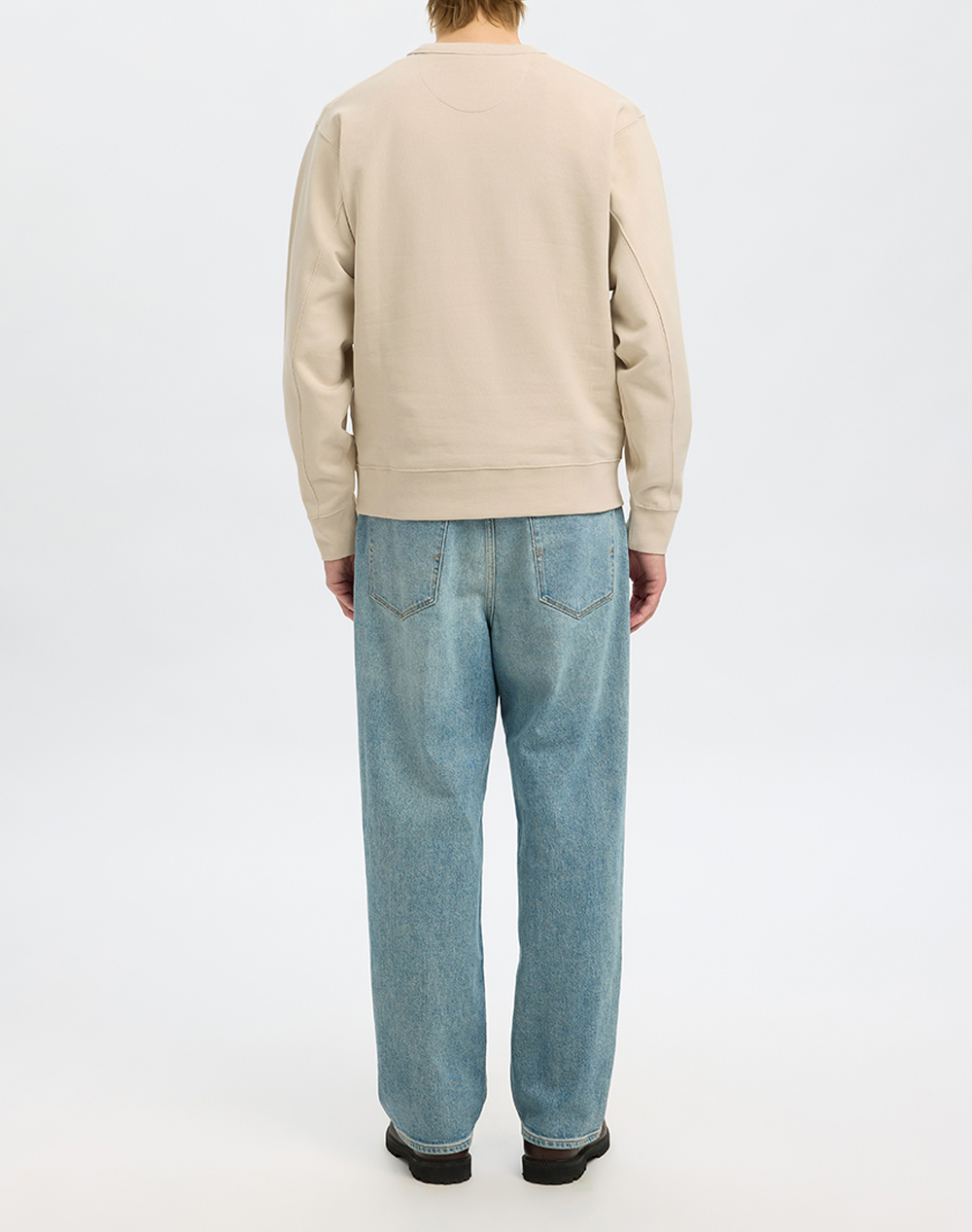 SELECTED SLMRELAXLUKE LS SWEAT CREW NECK NOOS