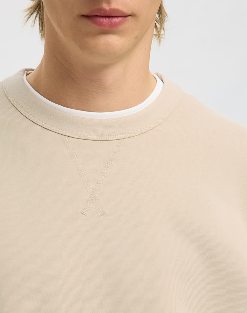 SELECTED SLMRELAXLUKE LS SWEAT CREW NECK NOOS