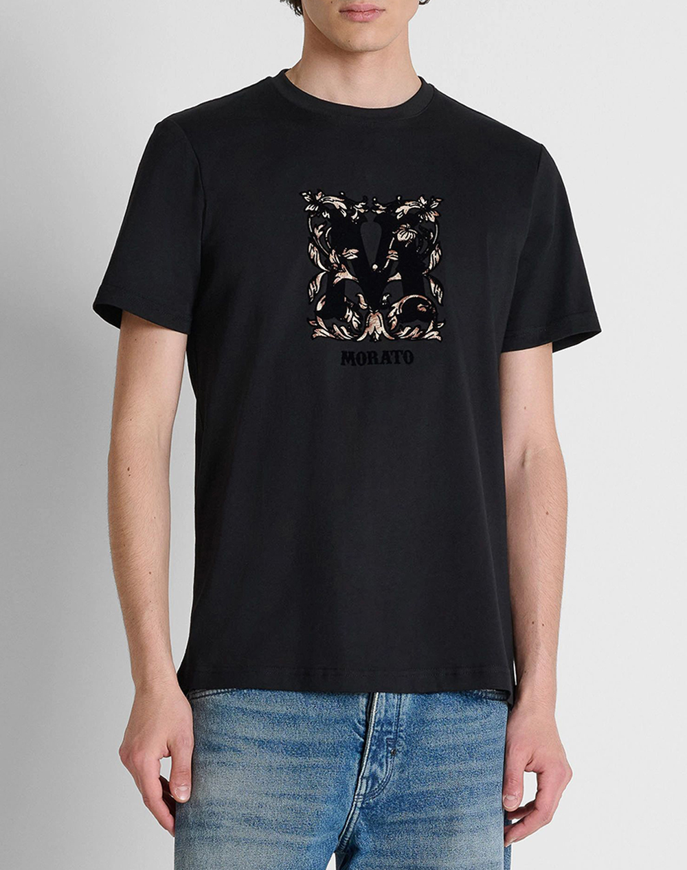 ANTONY MORATO MMKS02687FA100240 MIN OF 4 T-SHIRT REGULAR FIT IN JERSEY COTTON FABRIC WITH SPONGE EFFECT LOGO PRINT БЛУЗА ΑΝΔΡΙΚΟ