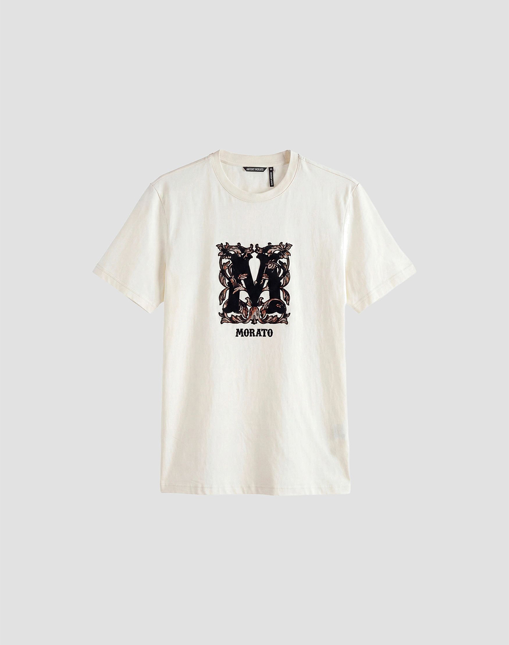 ANTONY MORATO MMKS02687FA100240 MIN OF 4 T-SHIRT REGULAR FIT IN JERSEY COTTON FABRIC WITH SPONGE EFFECT LOGO PRINT БЛУЗА ΑΝΔΡΙΚΟ