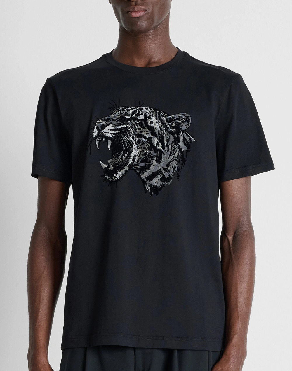 ANTONY MORATO MMKS02692FA100240 T-SHIRT REGULAR FIT IN JERSEY COTTON FABRIC WITH MATT PLASTIC AND FLOCK PRINT БЛУЗА ЗА МЪЖЕ