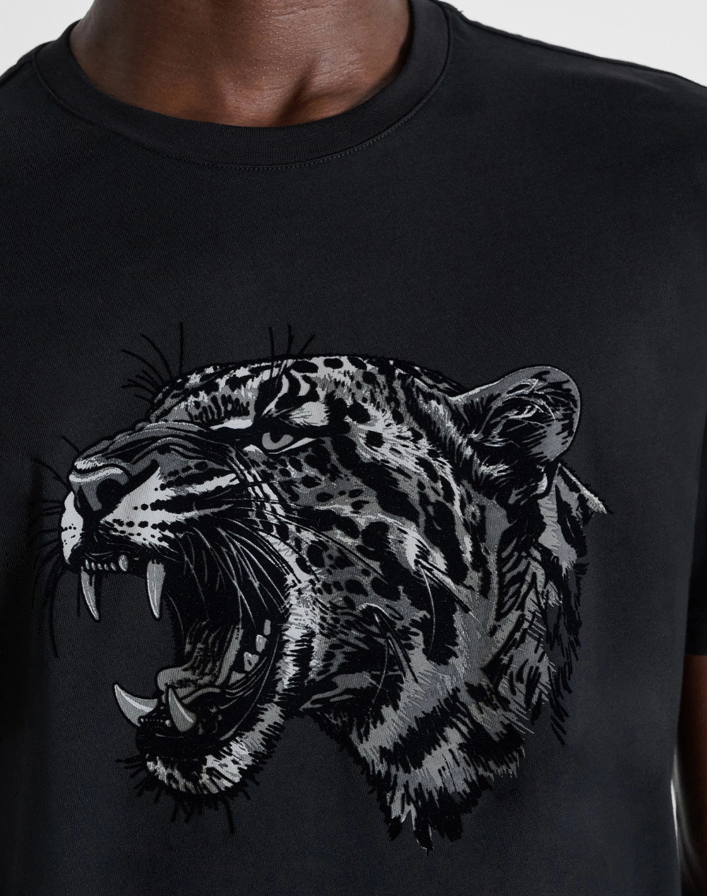 ANTONY MORATO MMKS02692FA100240 T-SHIRT REGULAR FIT IN JERSEY COTTON FABRIC WITH MATT PLASTIC AND FLOCK PRINT БЛУЗА ЗА МЪЖЕ