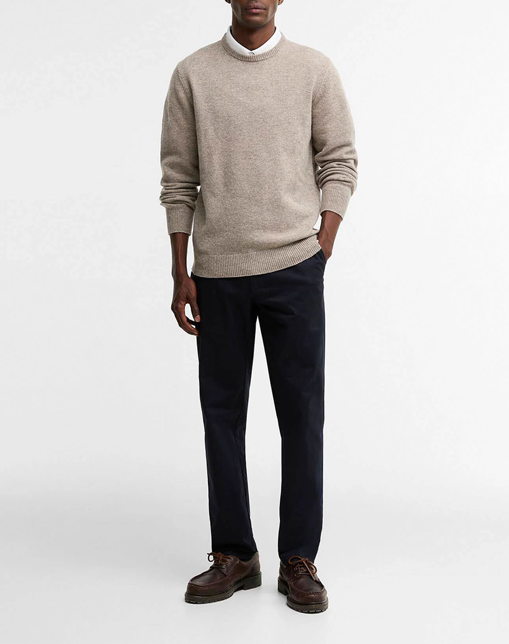 BARBOUR BARBOUR SUEDED SATEEN TAILORED FIT TROUSER