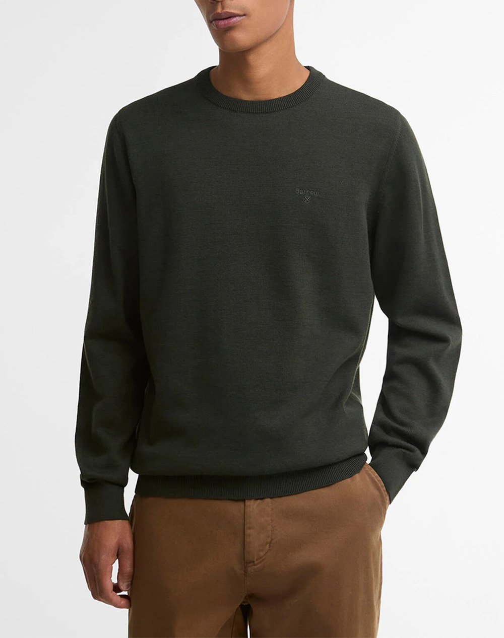 BARBOUR BARBOUR PIMA COTTON CREW NECK SWEATER