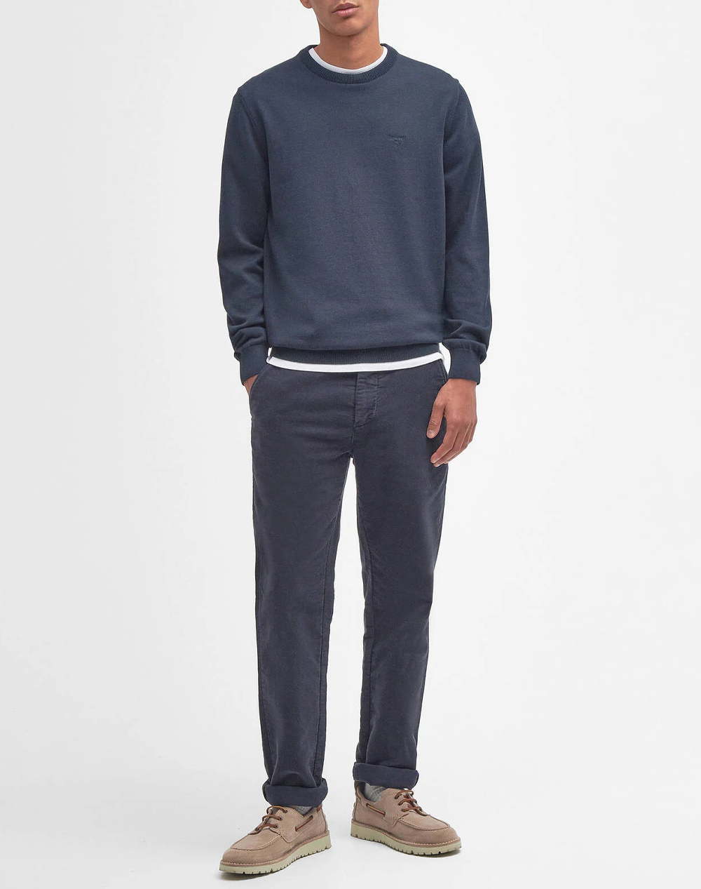 BARBOUR BARBOUR PIMA COTTON CREW NECK SWEATER
