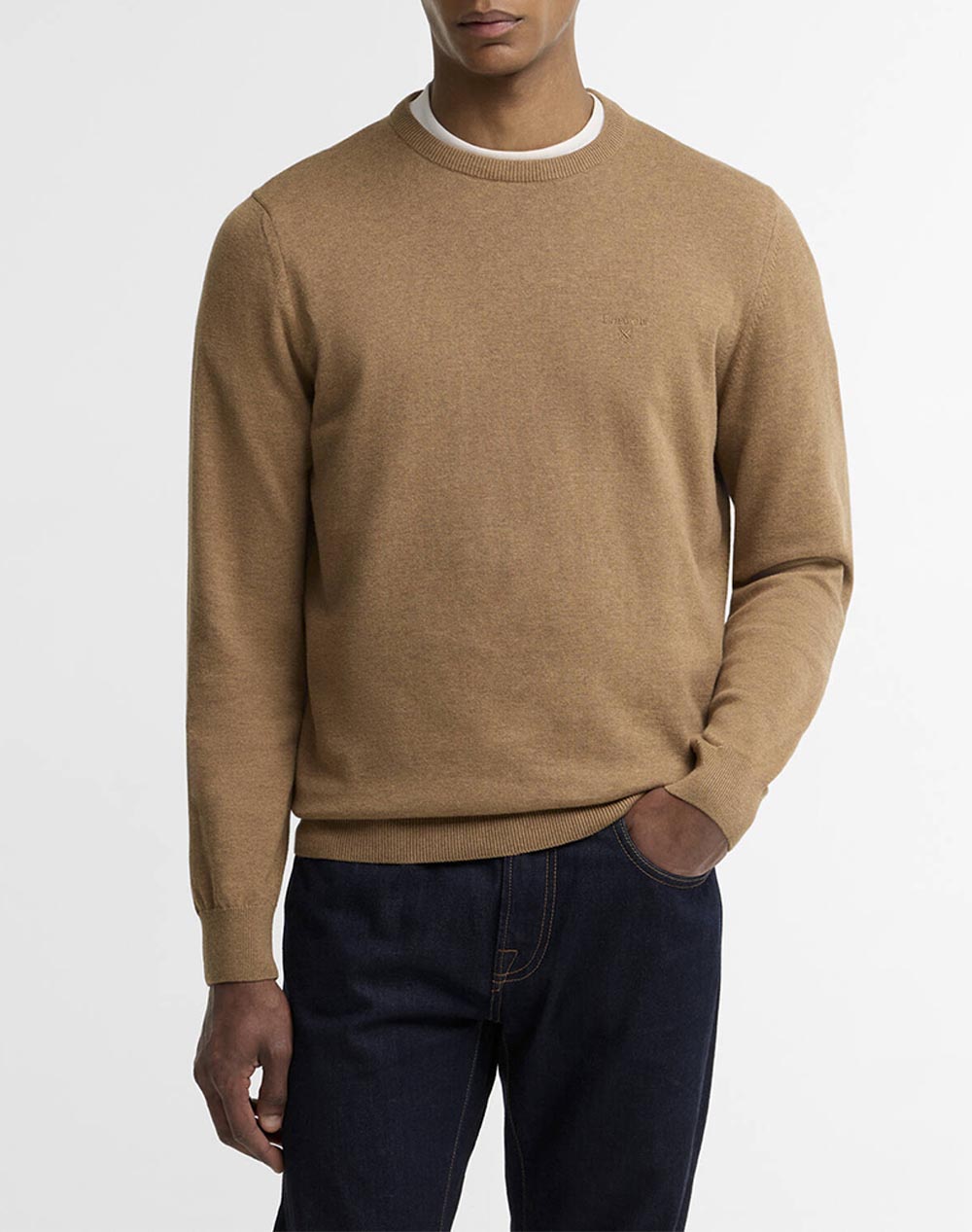 BARBOUR BARBOUR PIMA COTTON CREW NECK SWEATER