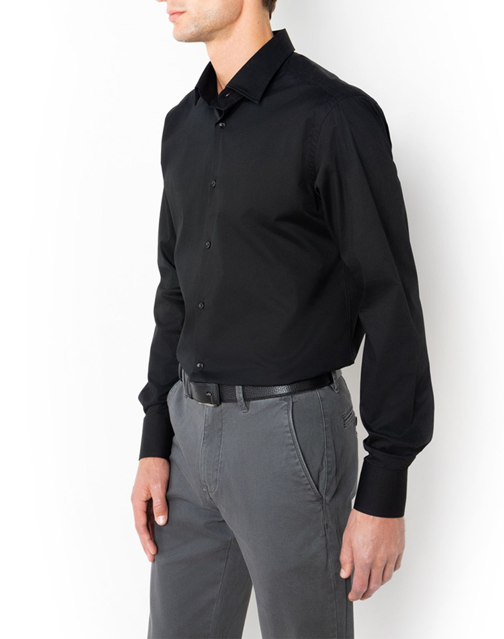 THE BOSTONIANS РИЗА ОТ ПОПЛИН SLIM FIT Plain POPLIN Classic Slim Fit