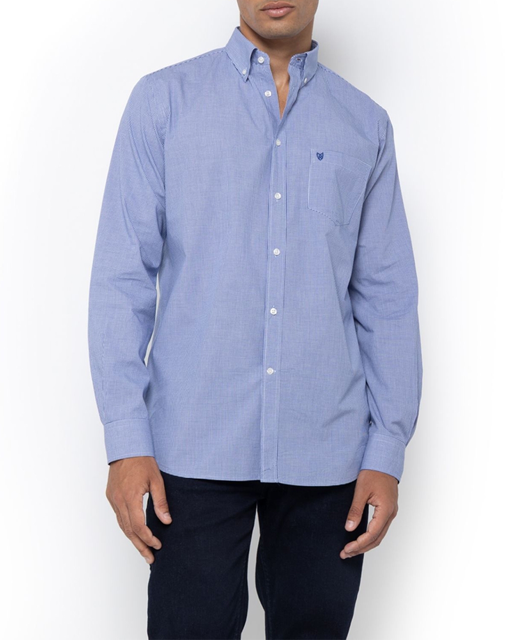 THE BOSTONIANS РИЗА CHESTER ПОПЛИН REGULAR FIT MiniCheck POPLIN Button-down Regular Fit
