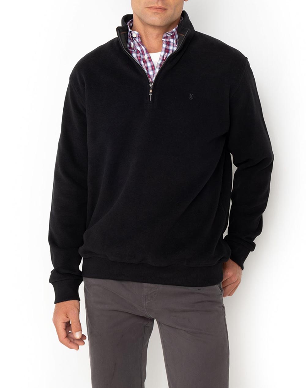 THE BOSTONIANS ПАМУЧЕН СУИТШЪР HALF ZIP REGULAR FIT