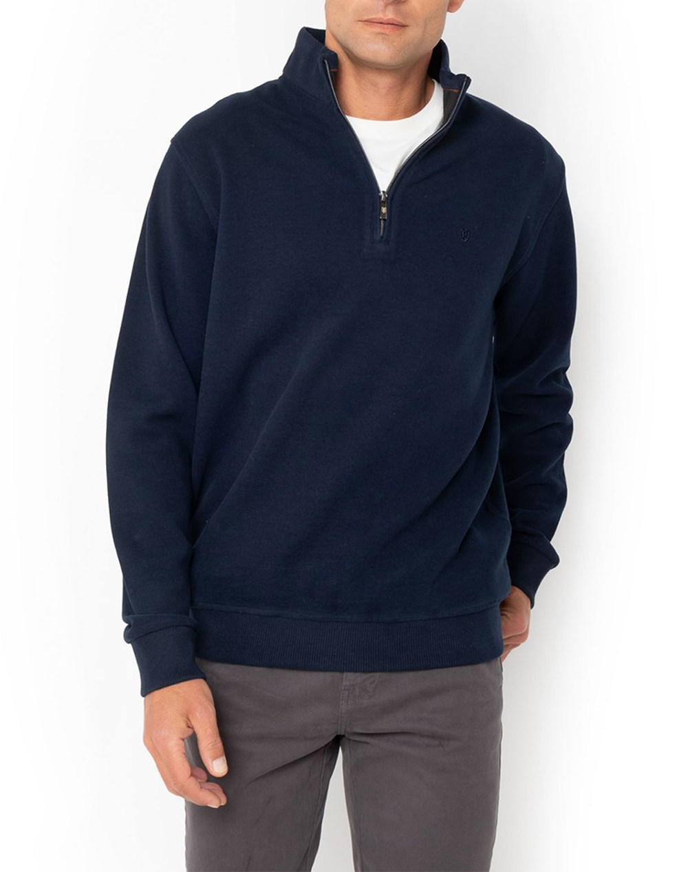 THE BOSTONIANS ПАМУЧЕН СУИТШЪР HALF ZIP REGULAR FIT