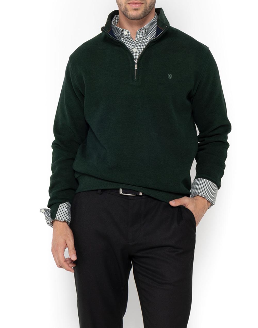 THE BOSTONIANS ПАМУЧЕН СУИТШЪР HALF ZIP REGULAR FIT