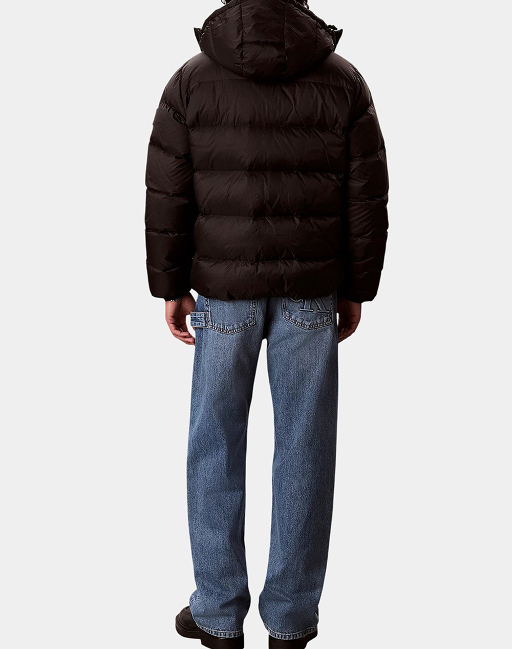 CALVIN KLEIN JEANS LS NYLON ZIP OFF HOOD DOWN PUFFE