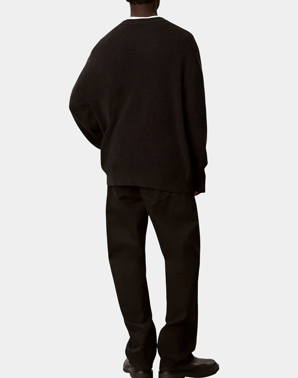 CALVIN KLEIN JEANS LS CLSC CTTN WFL CRWNK SWTR 9GG