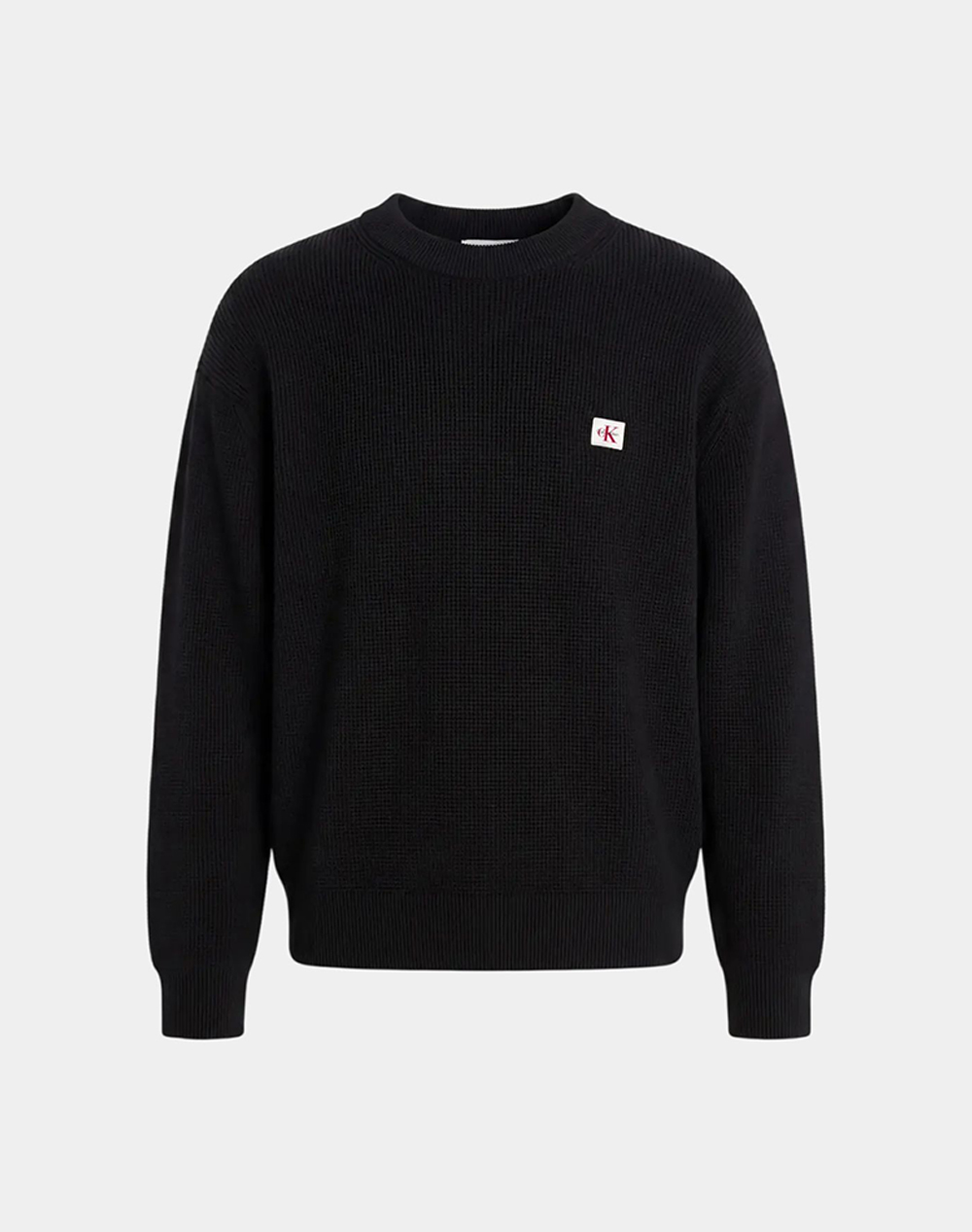 CALVIN KLEIN JEANS LS CLSC CTTN WFL CRWNK SWTR 9GG
