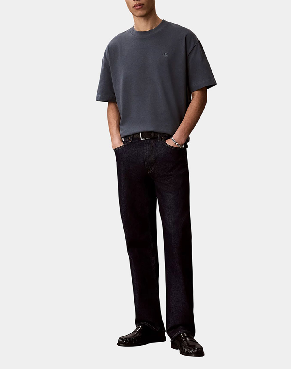 CALVIN KLEIN JEANS A- SS OVERSIZED EMBOSS MONOLOGO
