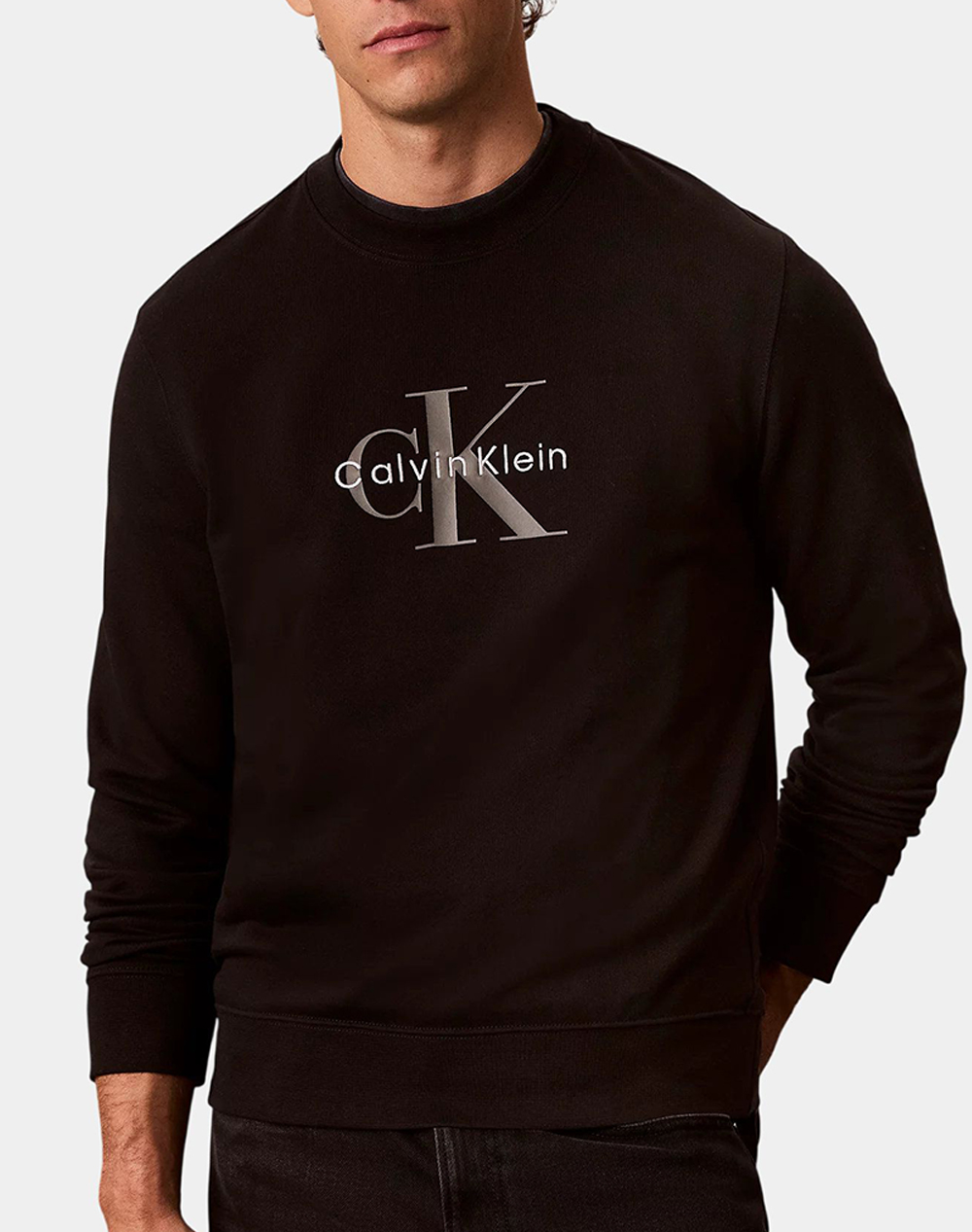 CALVIN KLEIN JEANS CL LS 350TERRY MNLG CN SWTSHRT