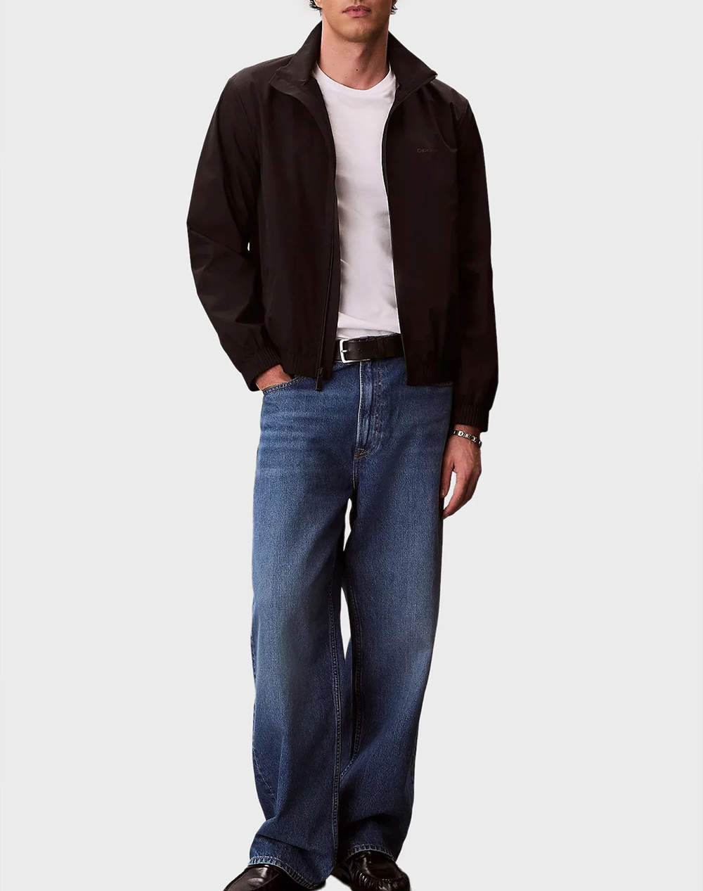 CALVIN KLEIN LS NYLON STAND COLLAR WINDBREAKE