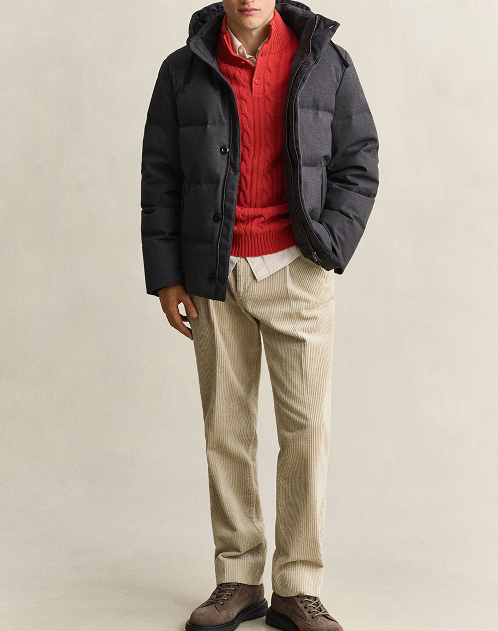GANT ЯКЕ FLANNEL DOWN JACKET
